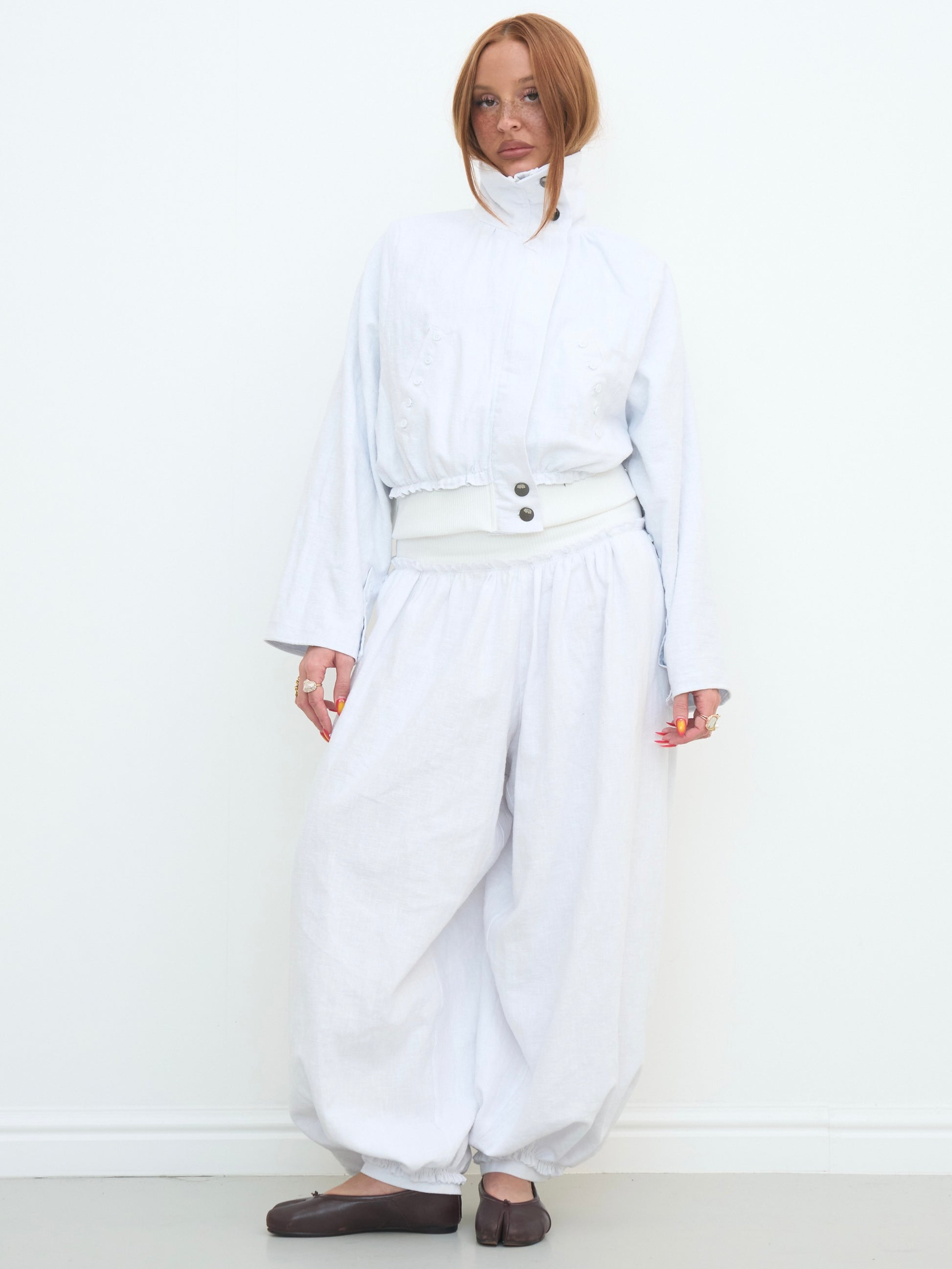 noa jacket - white linen