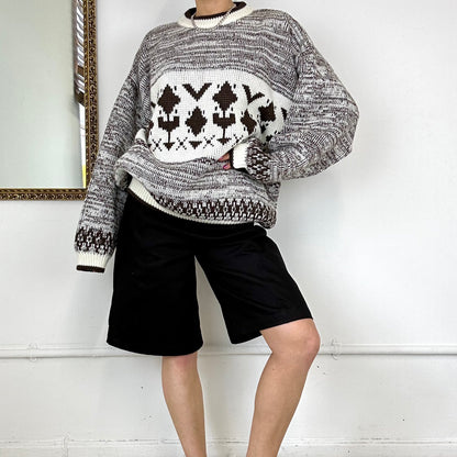 vintage oversized heavy patterned knit jumper by mustang