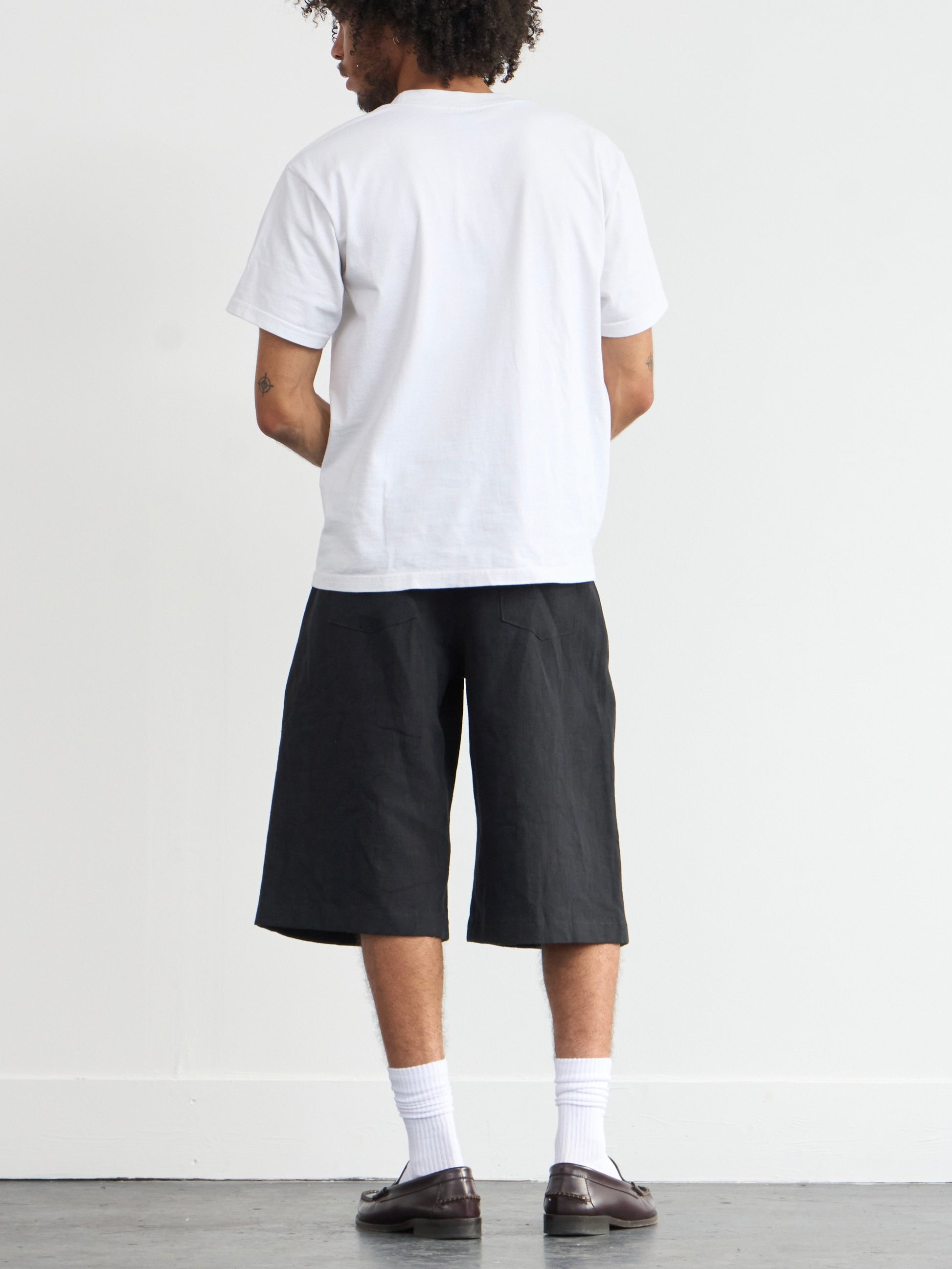 parker short - black linen