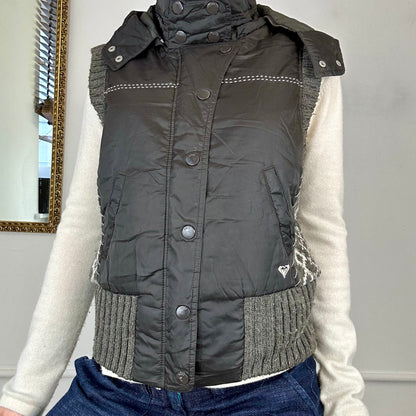 2000's roxy hooded gilet