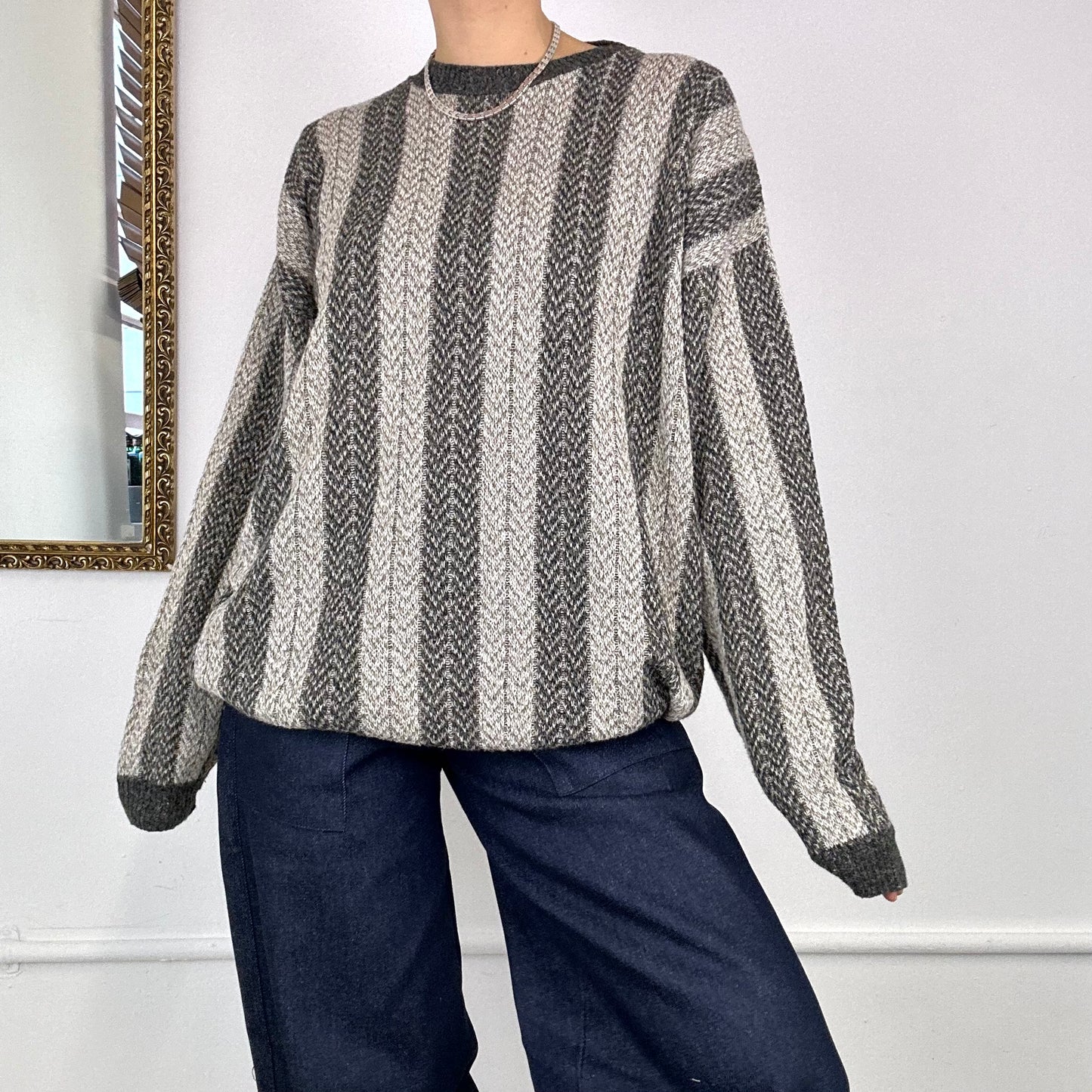 vintage striped knitted jumper