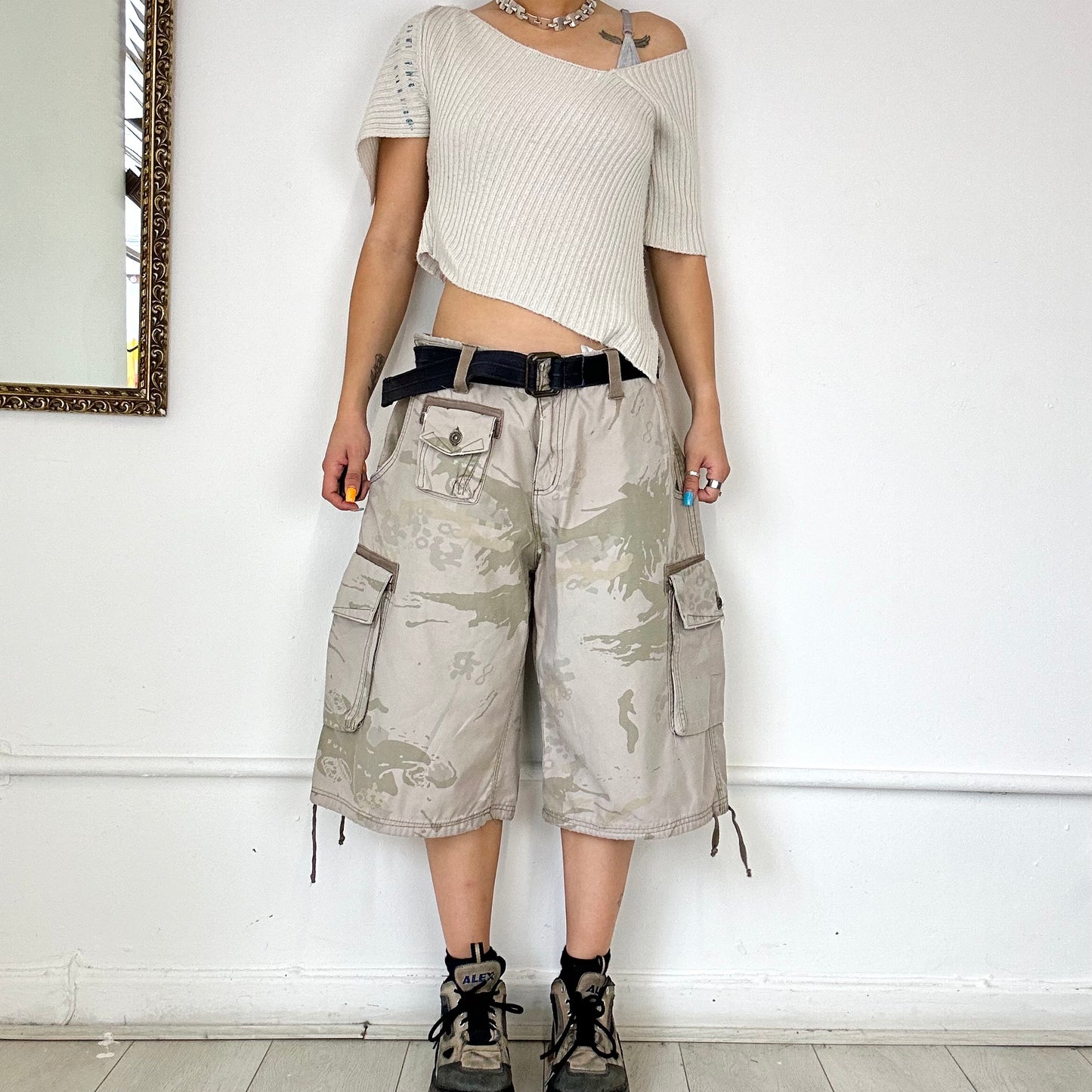 baggy camo cargo shorts by fishbone