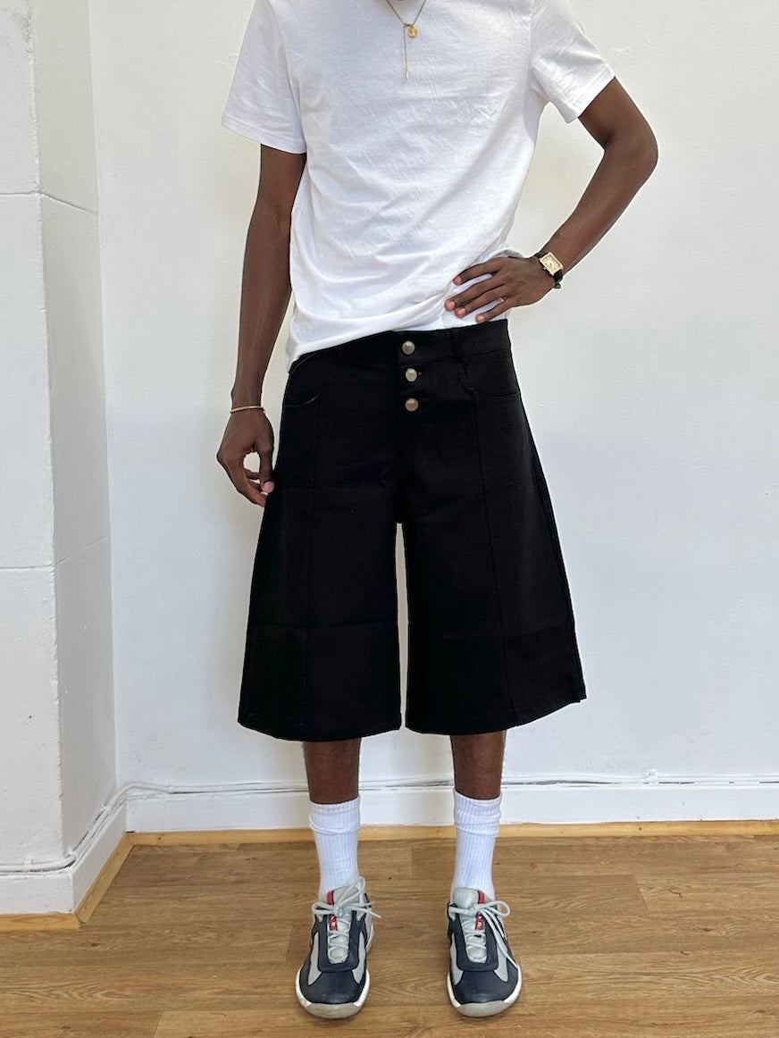 short patineur - denim noir