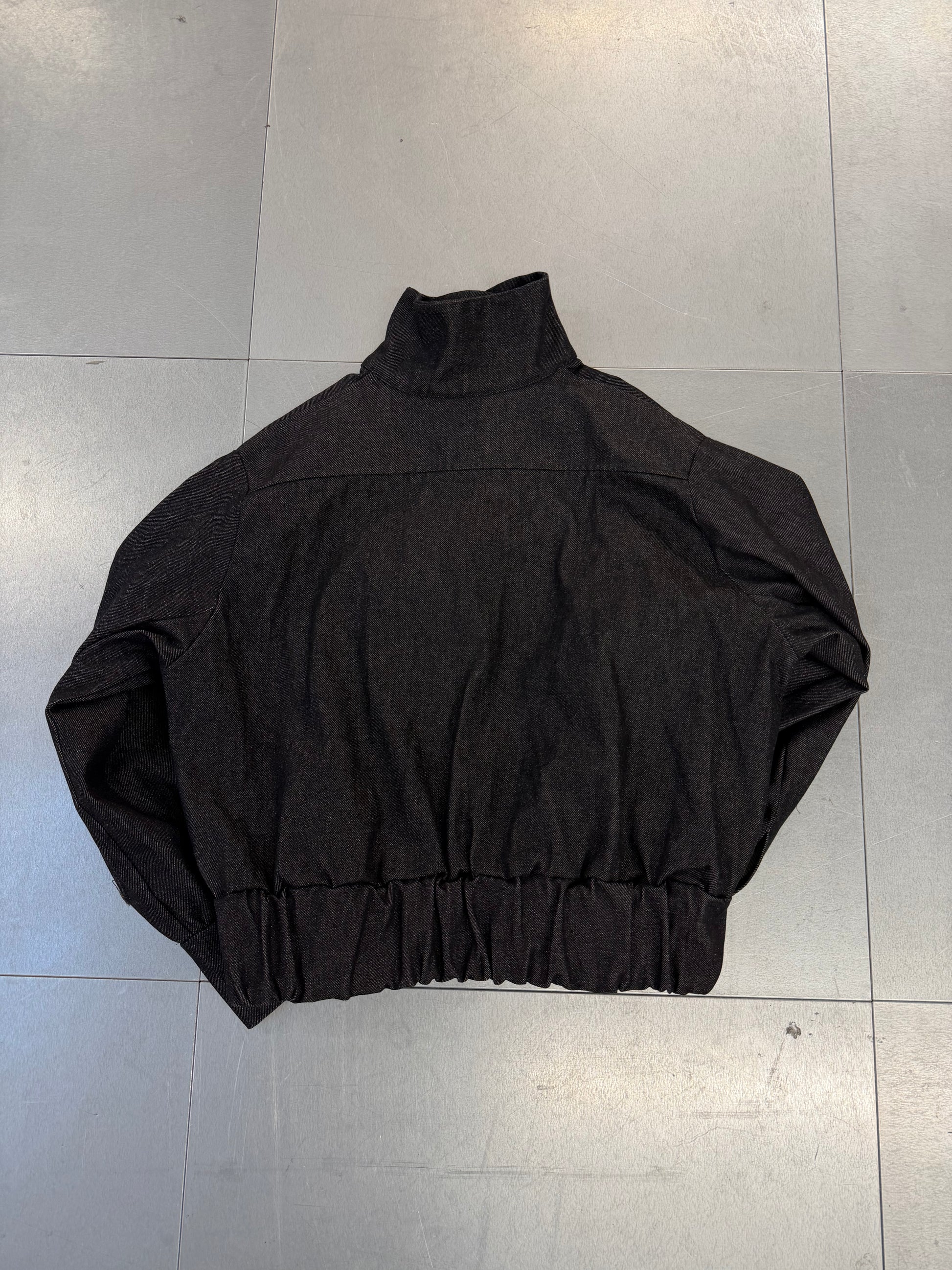 SAMPLE slouch jacket - dark grey denim