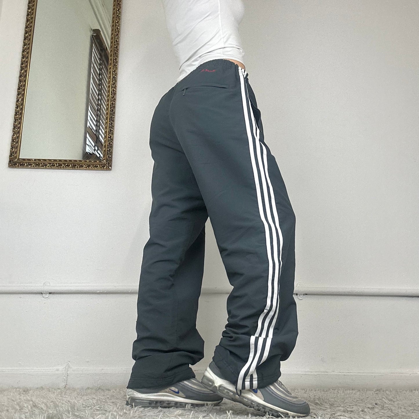 wide leg adidas tracksuit bottoms