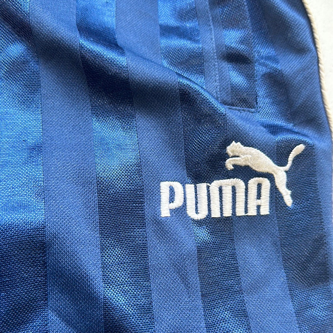 blue 2000’s striped puma tracksuit bottoms