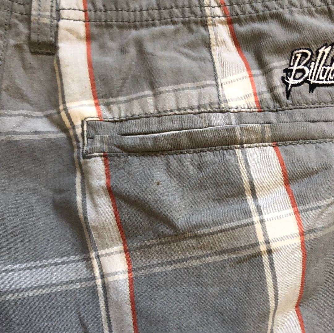 billabong checkered cargo shorts