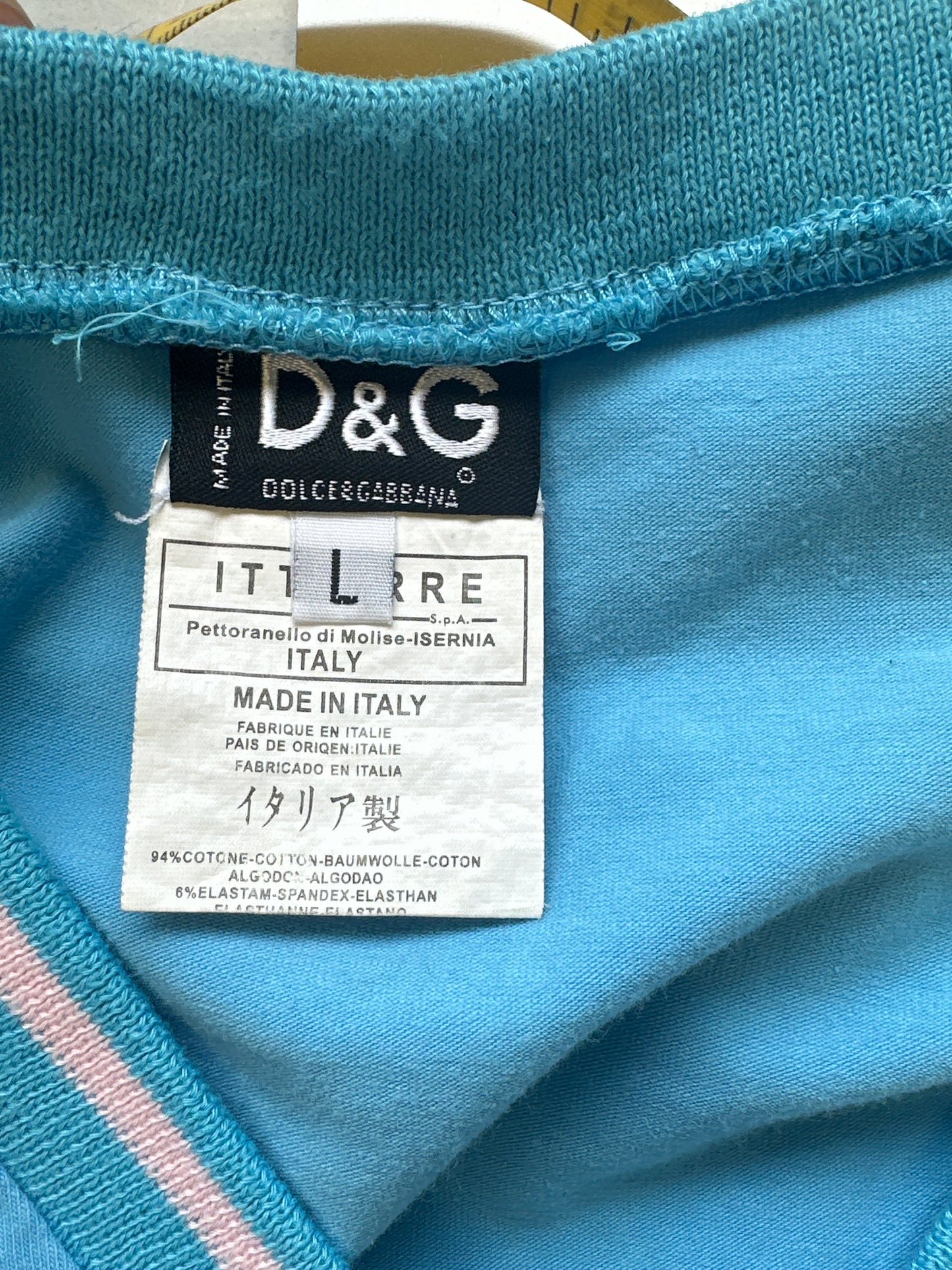 vintage blue dolce & gabbana v neck top