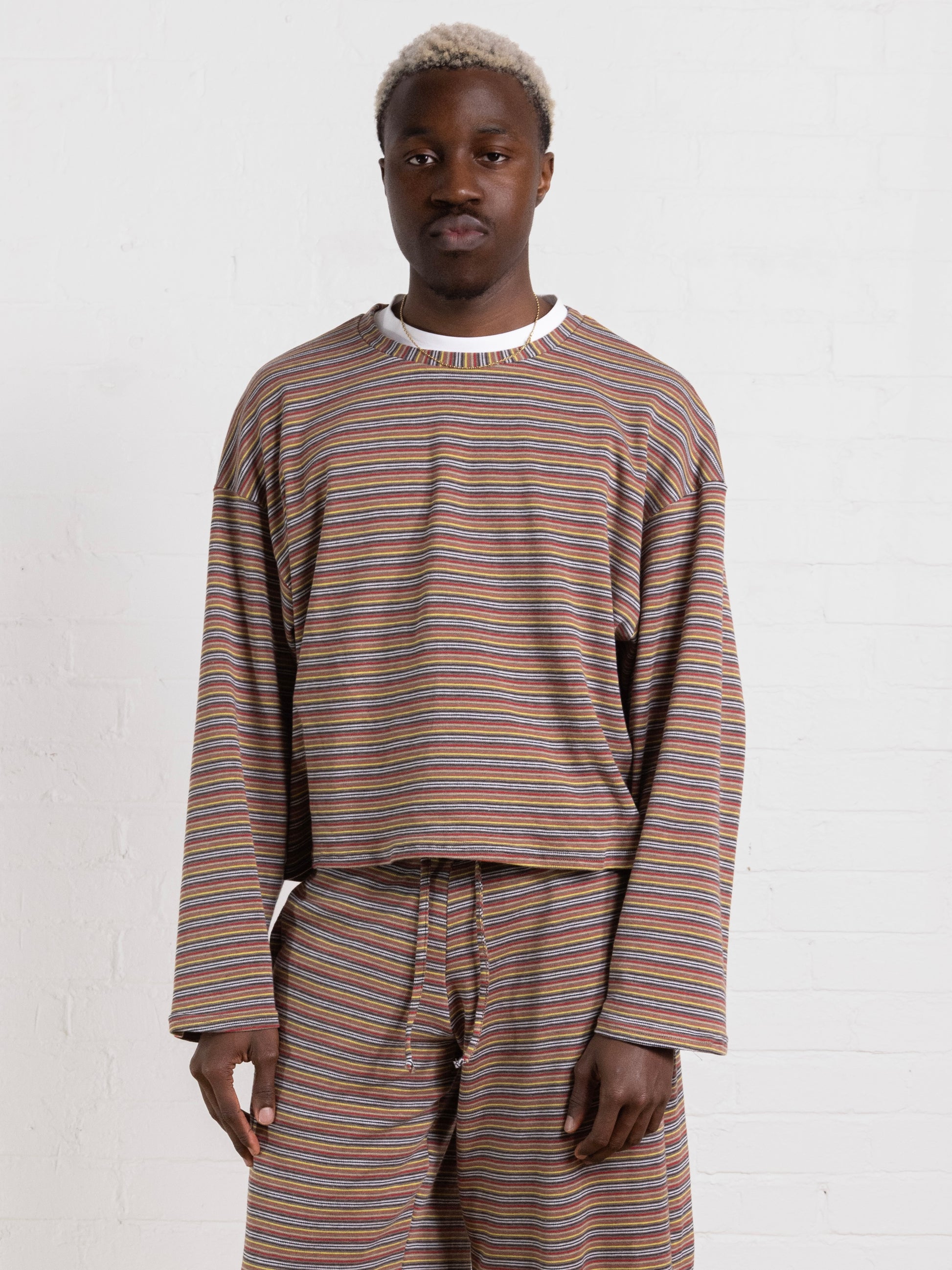 casey jumper - warm stripe