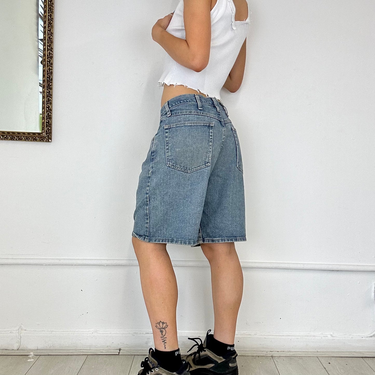 vintage baggy denim shorts