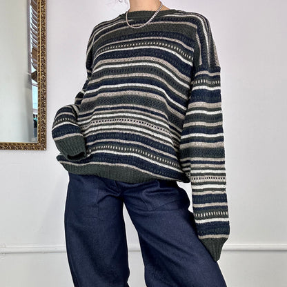 vintage striped knitted jumper