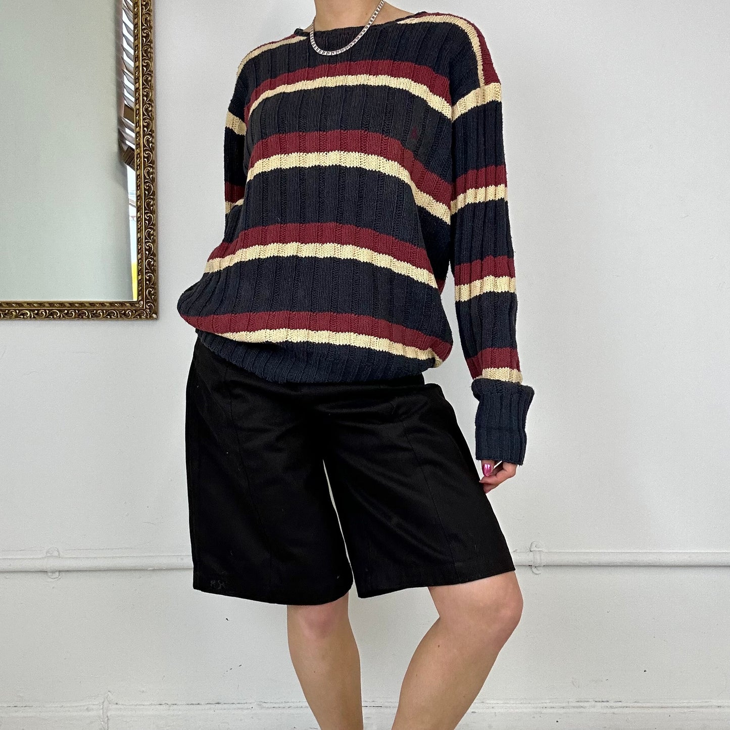 vintage multicolour striped knitted  jumper by ralph lauren