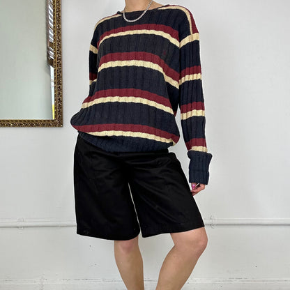 vintage multicolour striped knitted  jumper by ralph lauren