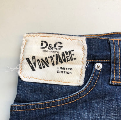 dolce and gabbana denim mini skirt