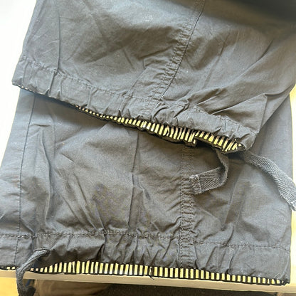 black baggy cargo trousers