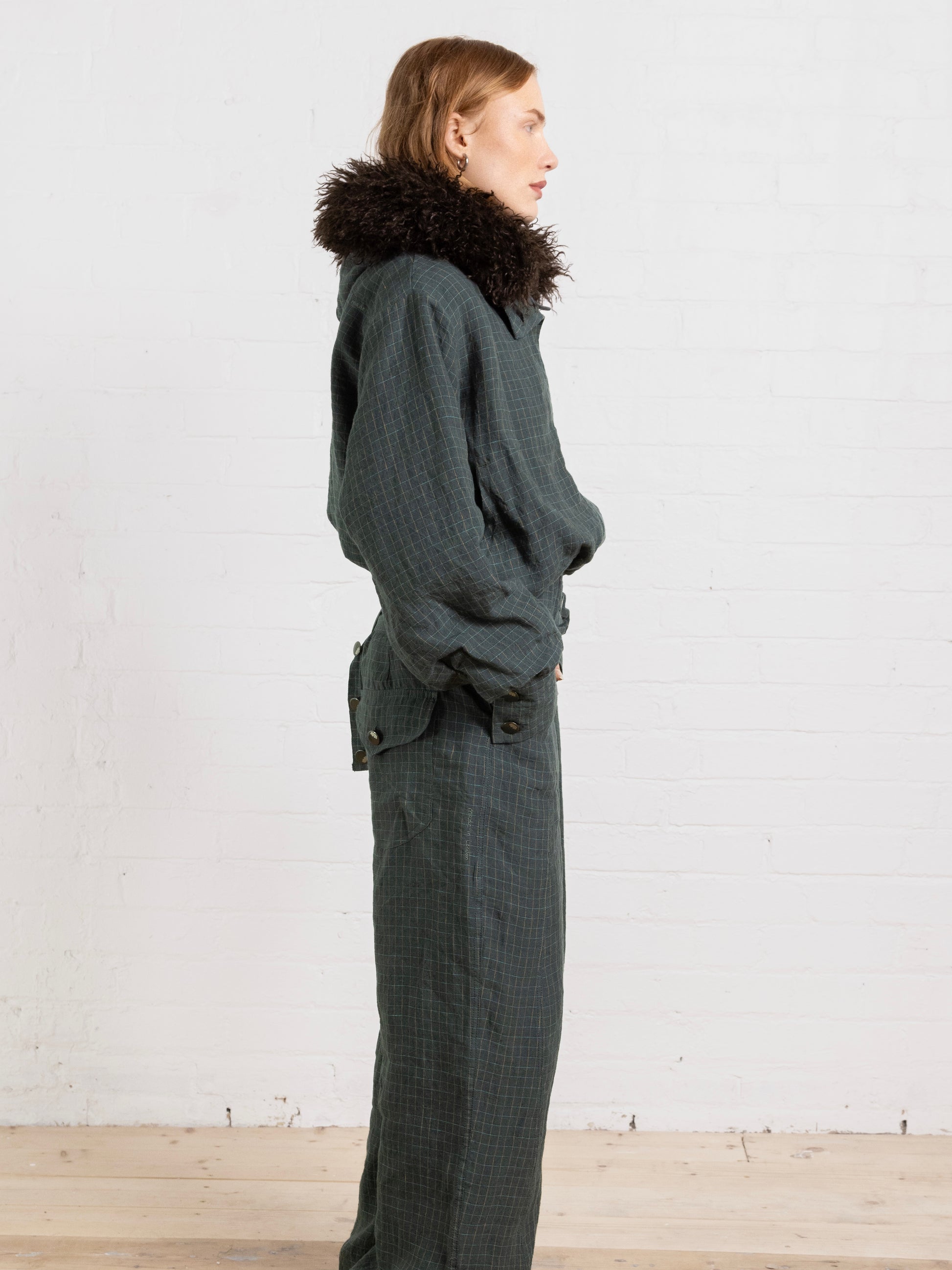 slouch jacket - fern linen