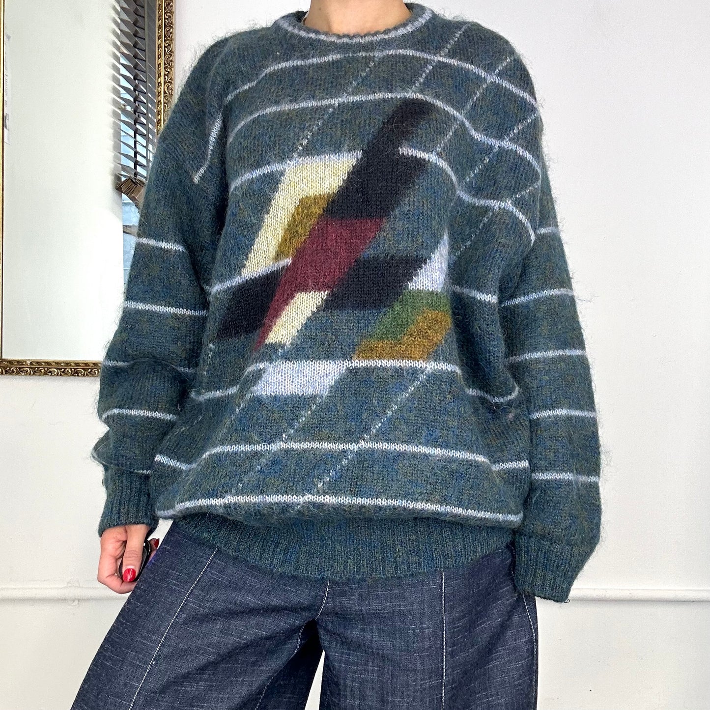 vintage casablanca cashmere abstract knit jumper