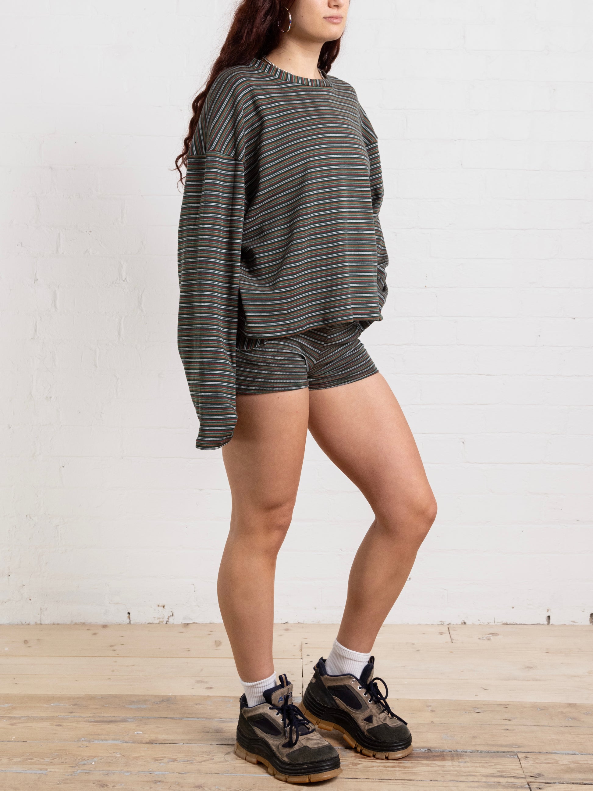 casey jumper - green stripe