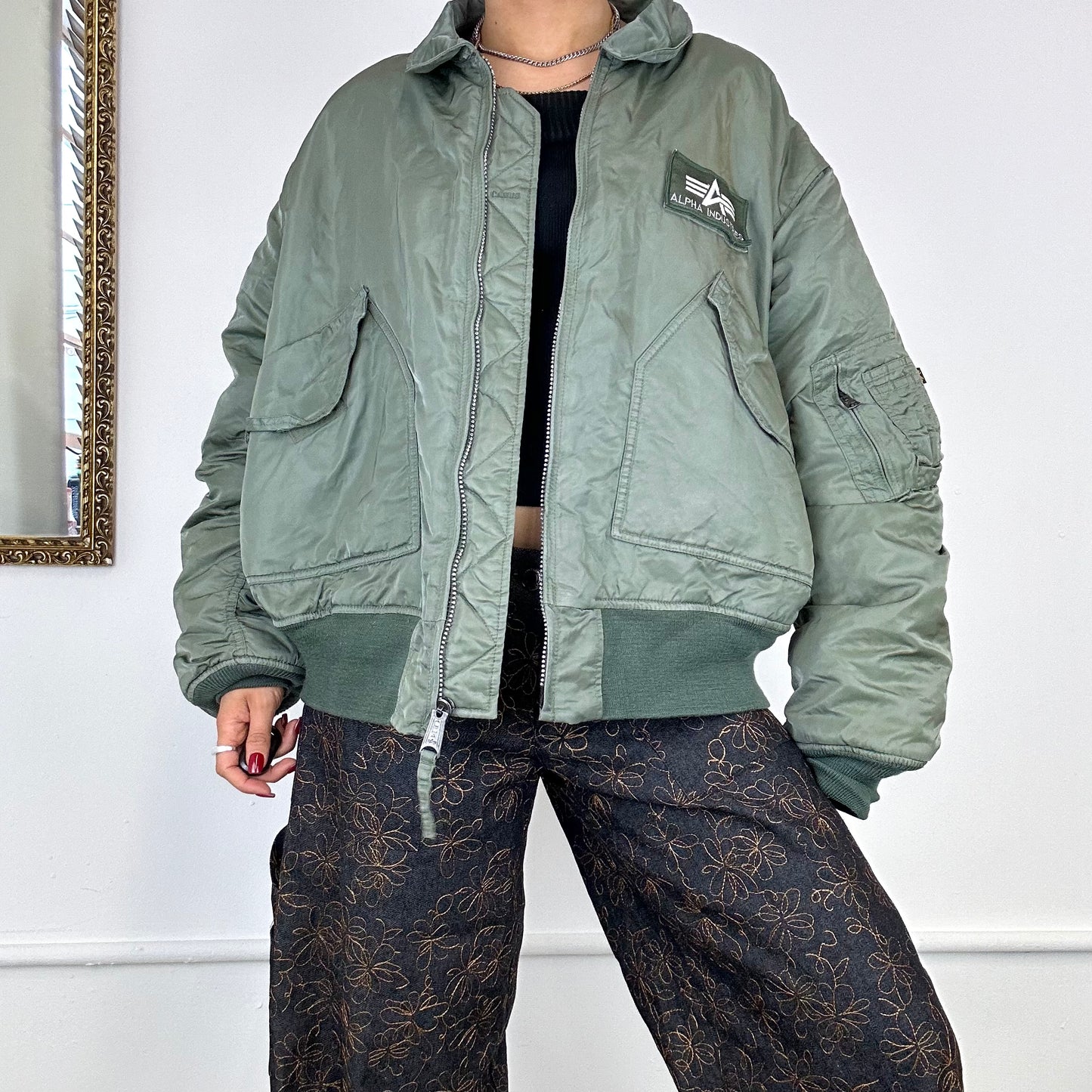 true vintage alpha bomber jacket