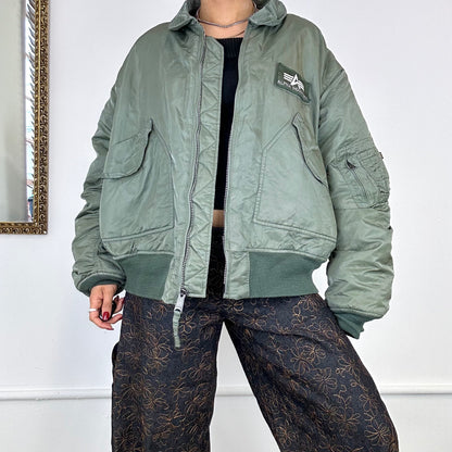 true vintage alpha bomber jacket