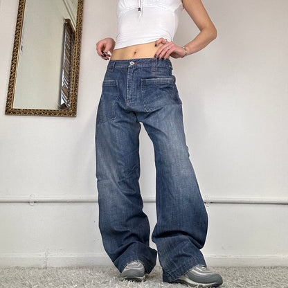 90's marlboro wide leg jeans