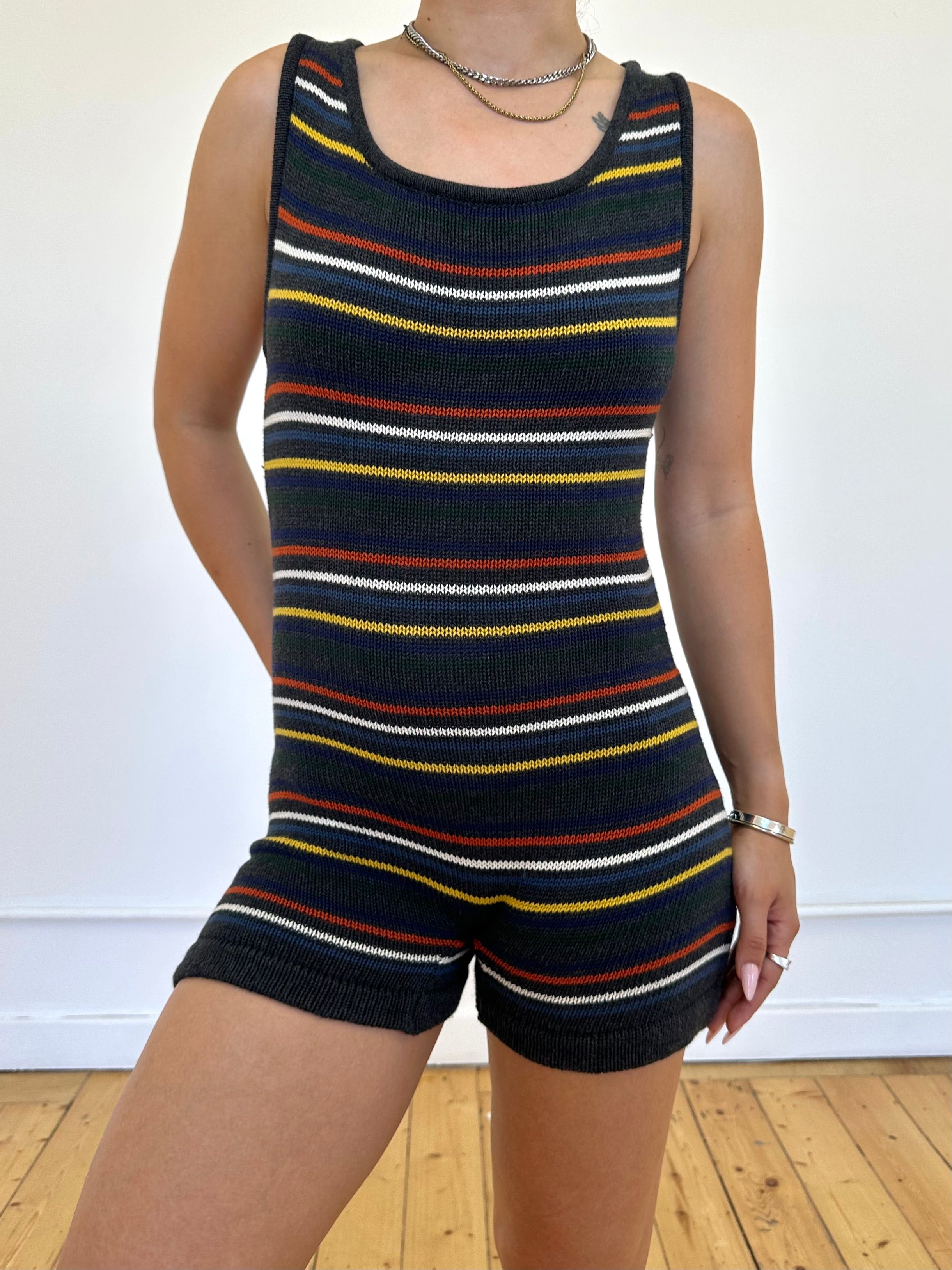 RANDOM STRIPE KNIT ONE PIECE CLANE 美品 CLANE クラネ ランダム
