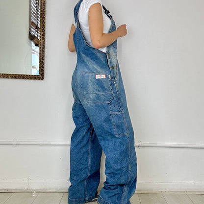 vintage blue denim dungarees