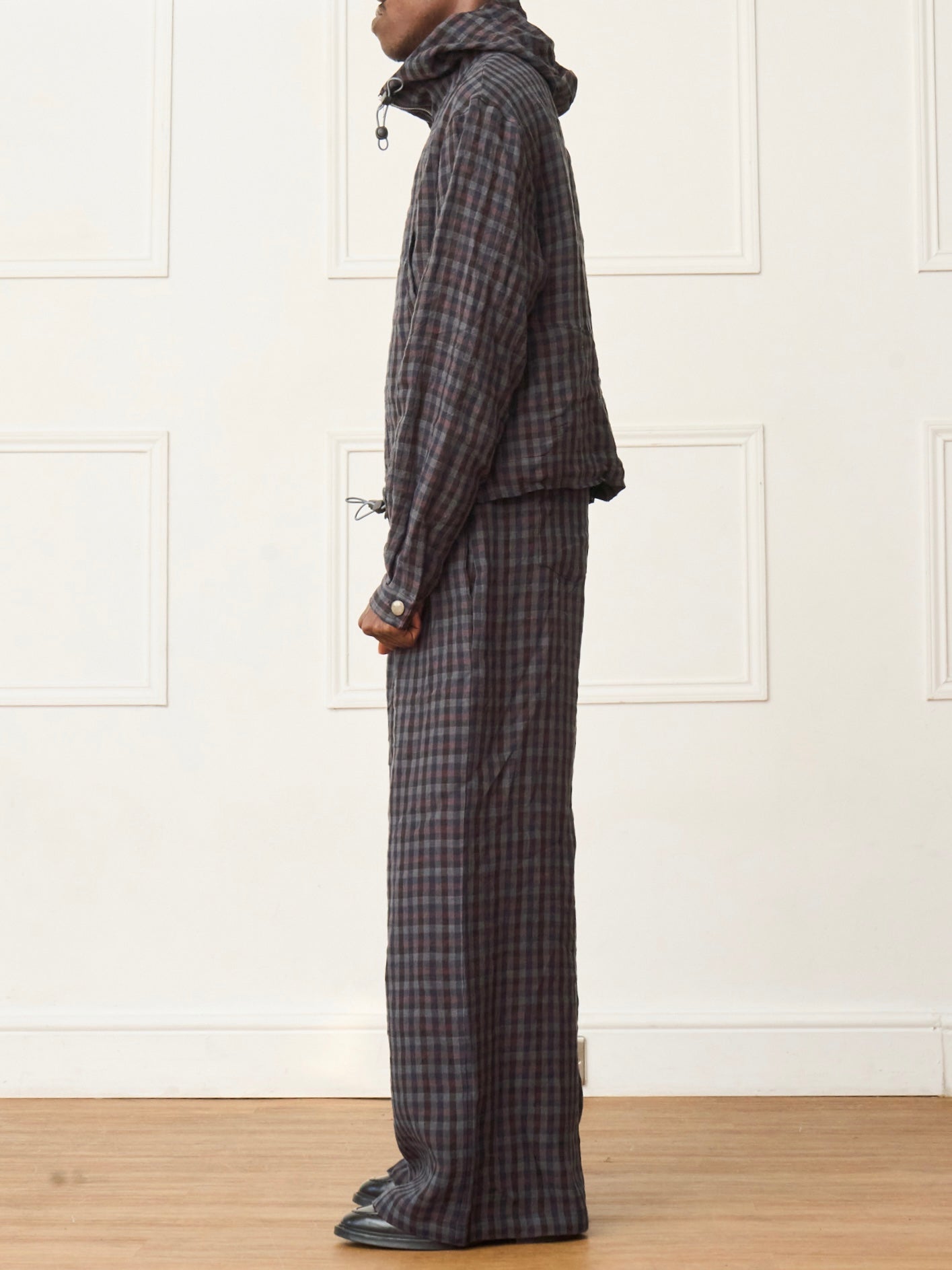parker trouser - gingham linen