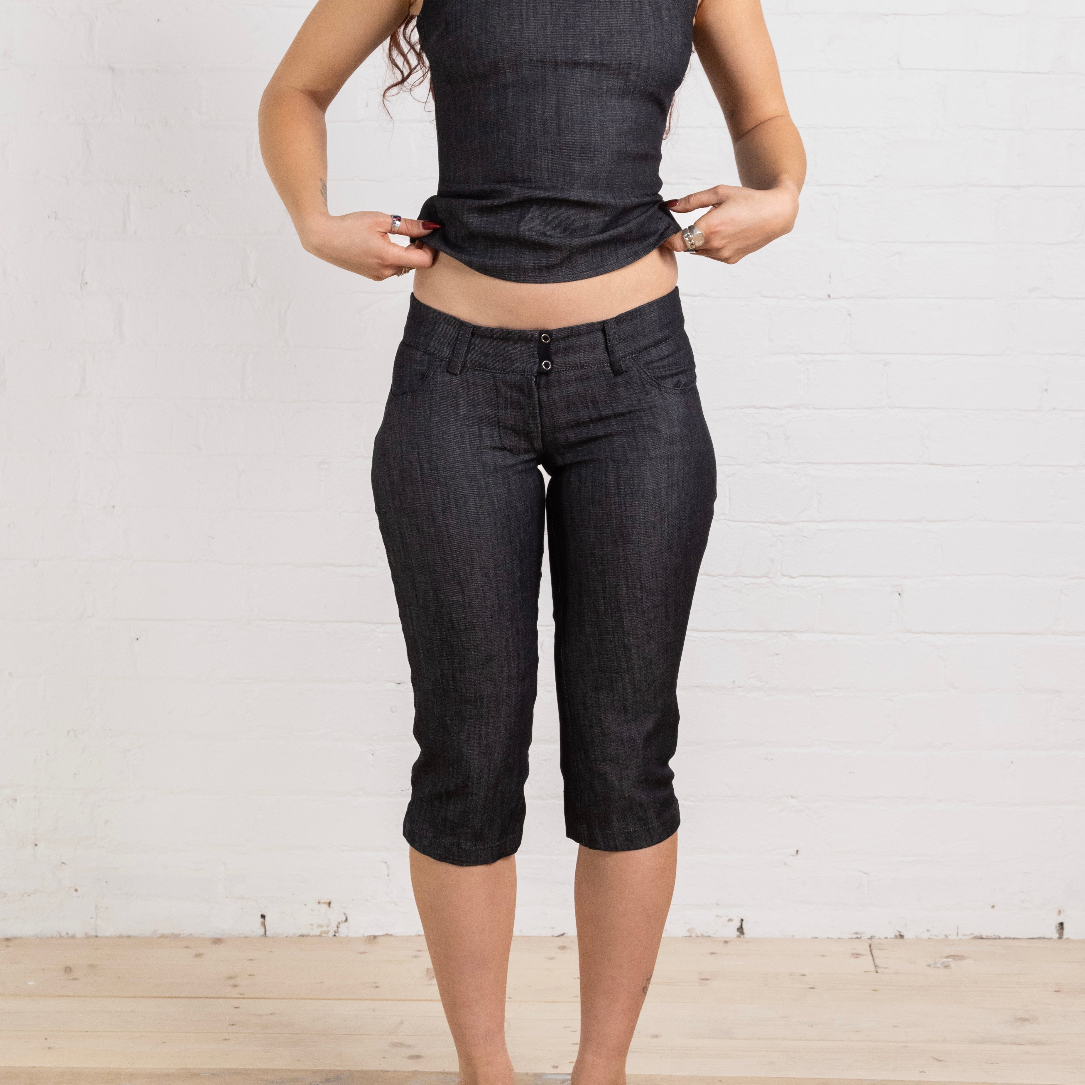 morgan capri - dark grey denim