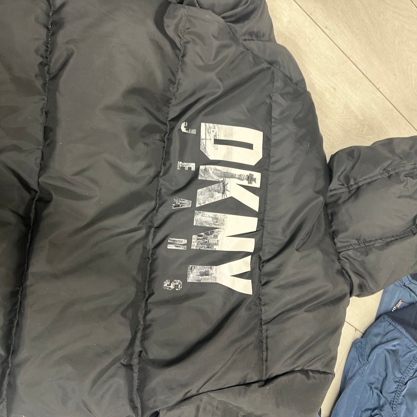 00's DKNY black puffer coat