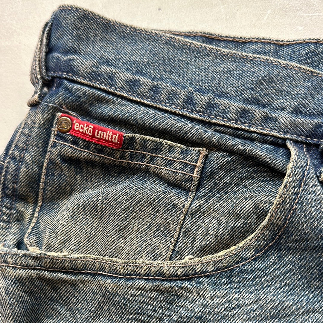 90's washed baggy jeans by ecko unltd