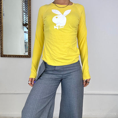 yellow playboy long sleeve top