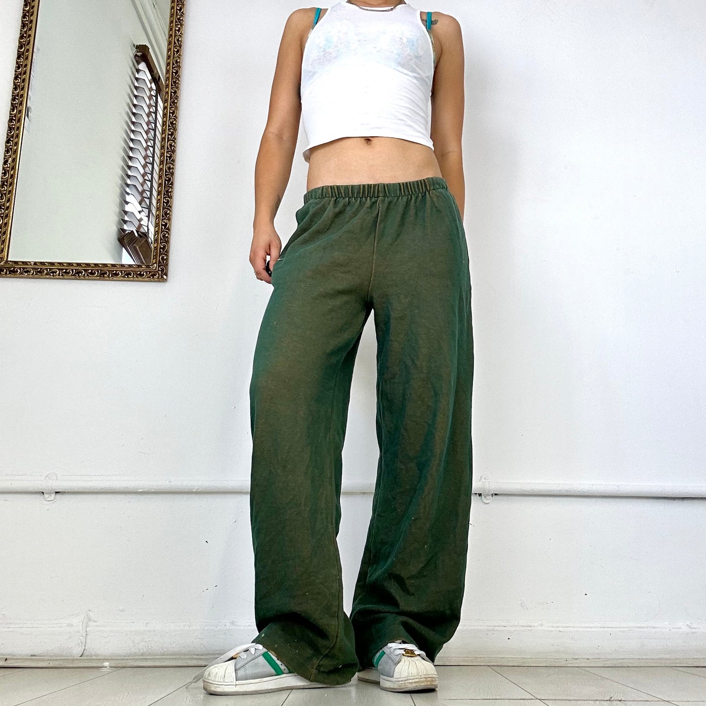 vintage nike two toned jersey tracksuit bottoms