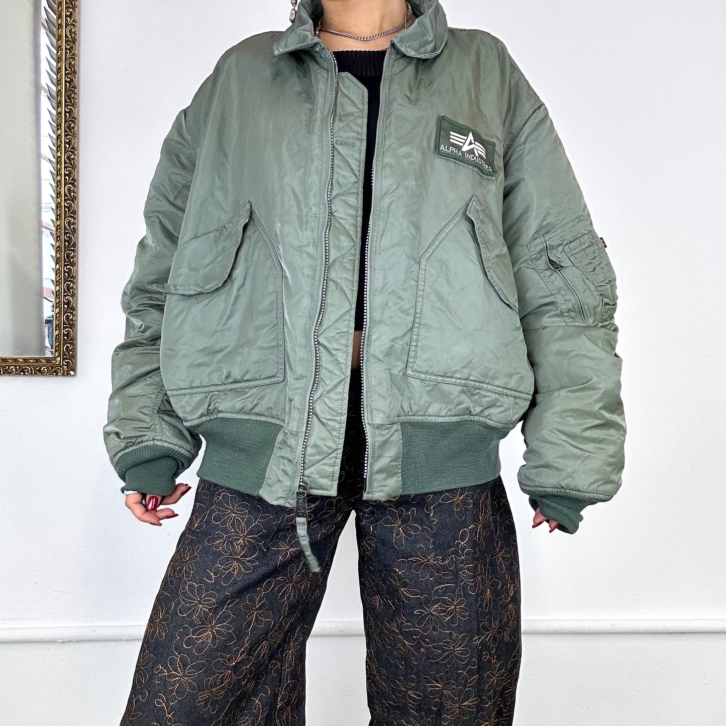 true vintage alpha bomber jacket