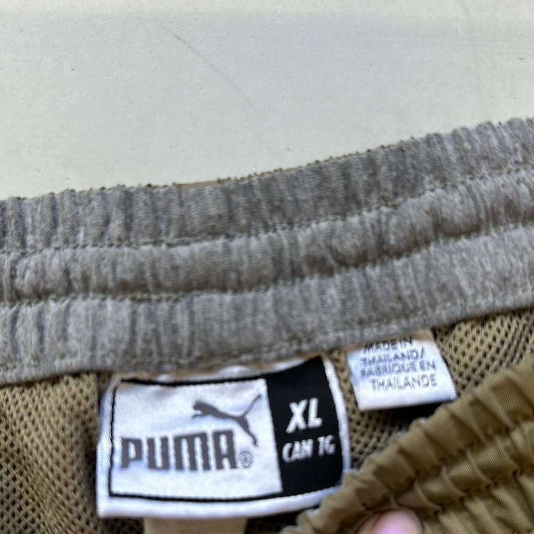 vintage puma khaki tracksuit bottoms