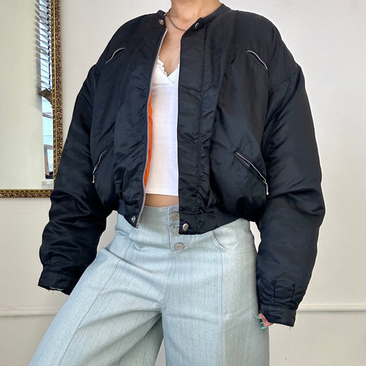 vintage cropped bomber jacket