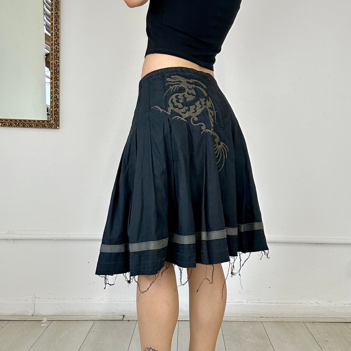 vintage pleated midi skirt by replay