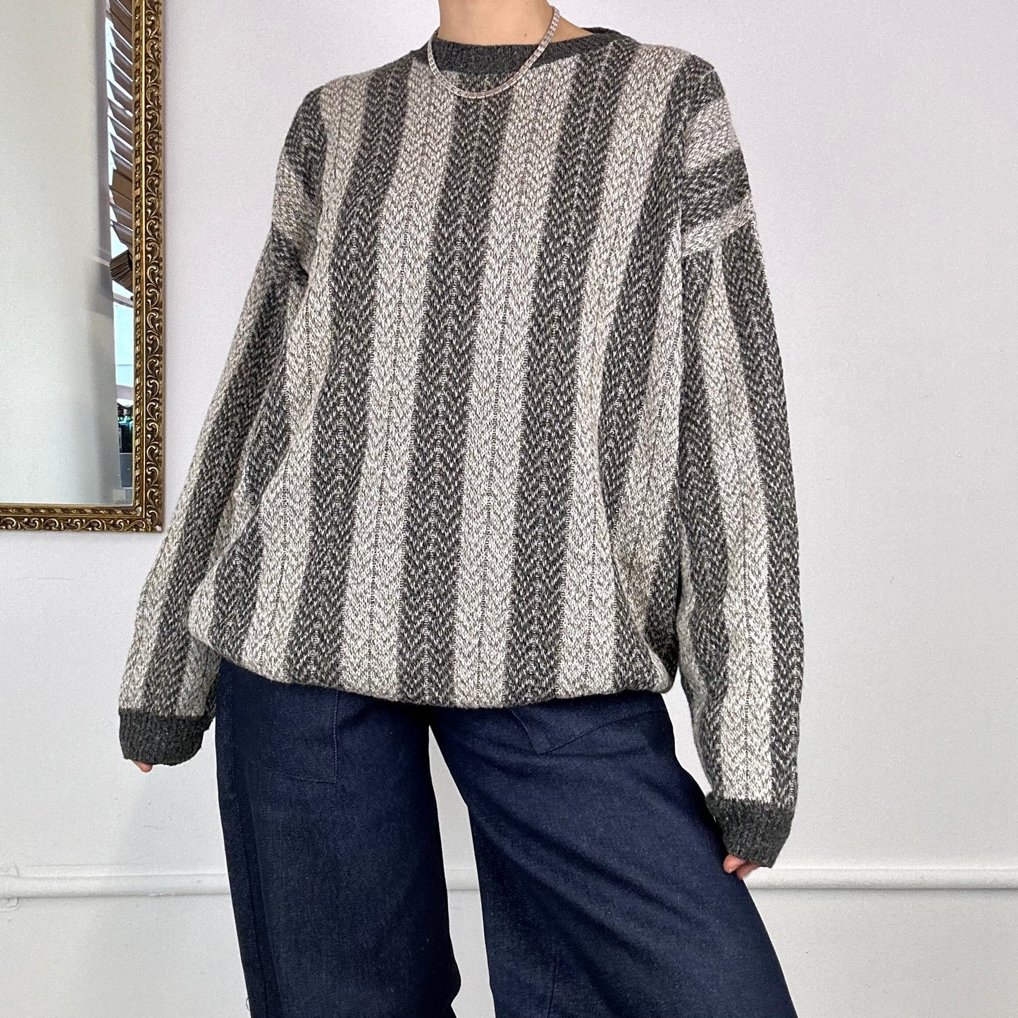 vintage striped knitted jumper