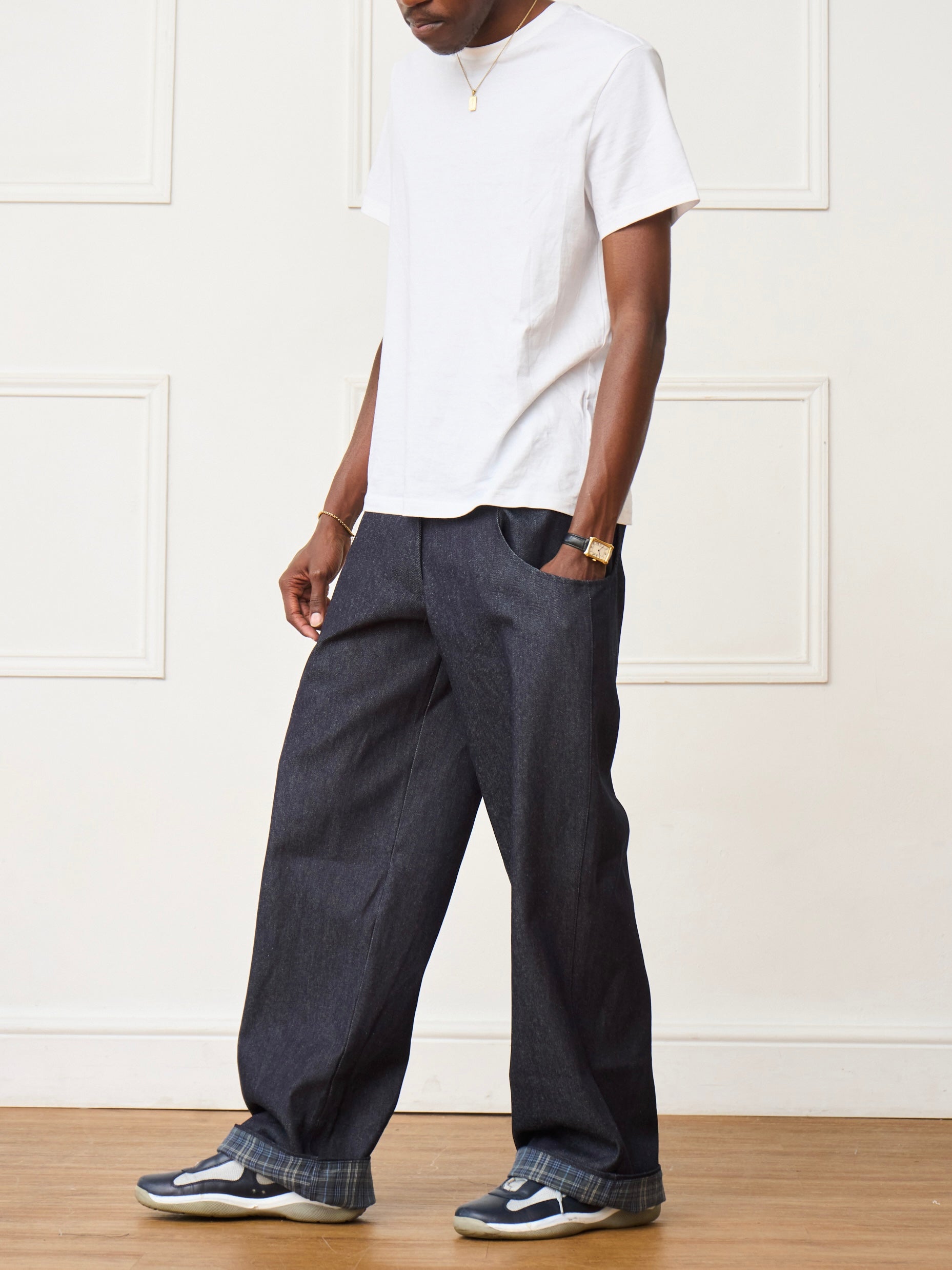 circle jean - navy denim