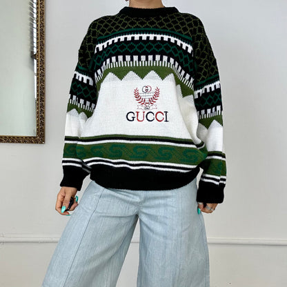 vintage gucci bootleg knit jumper