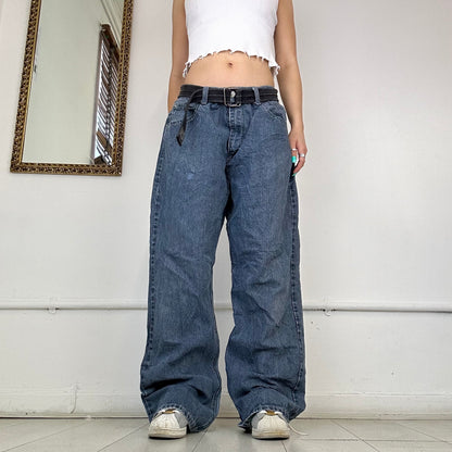 00’s baggy wide leg jeans