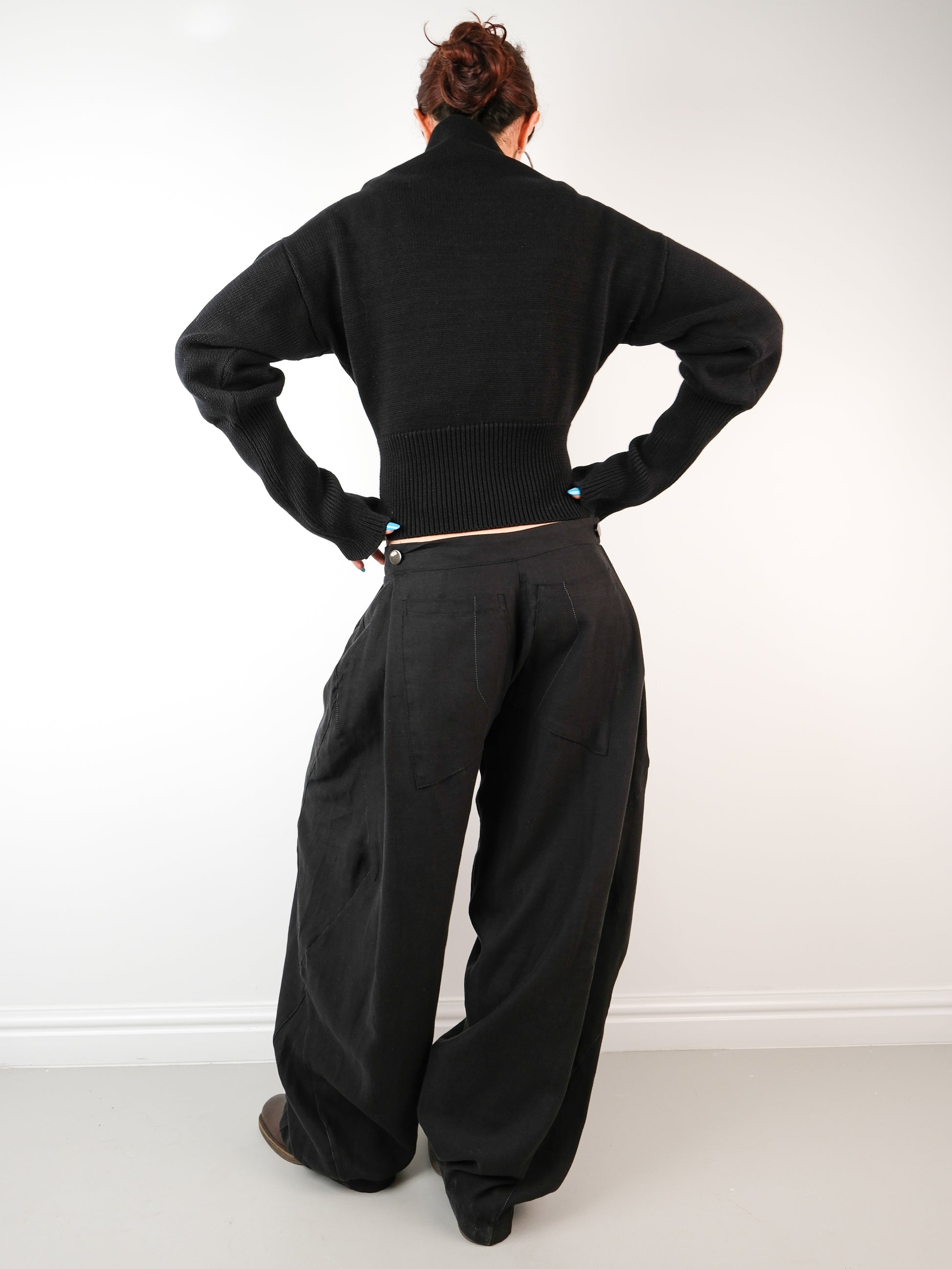 rowan balloon jumper - black knit