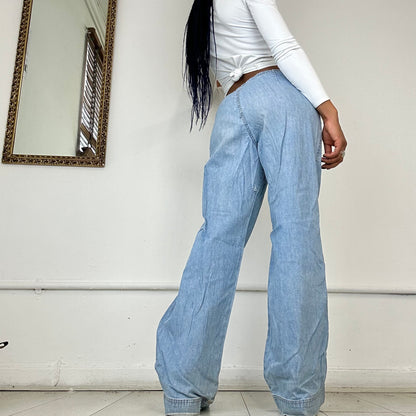 00's light denim drawstring jeans