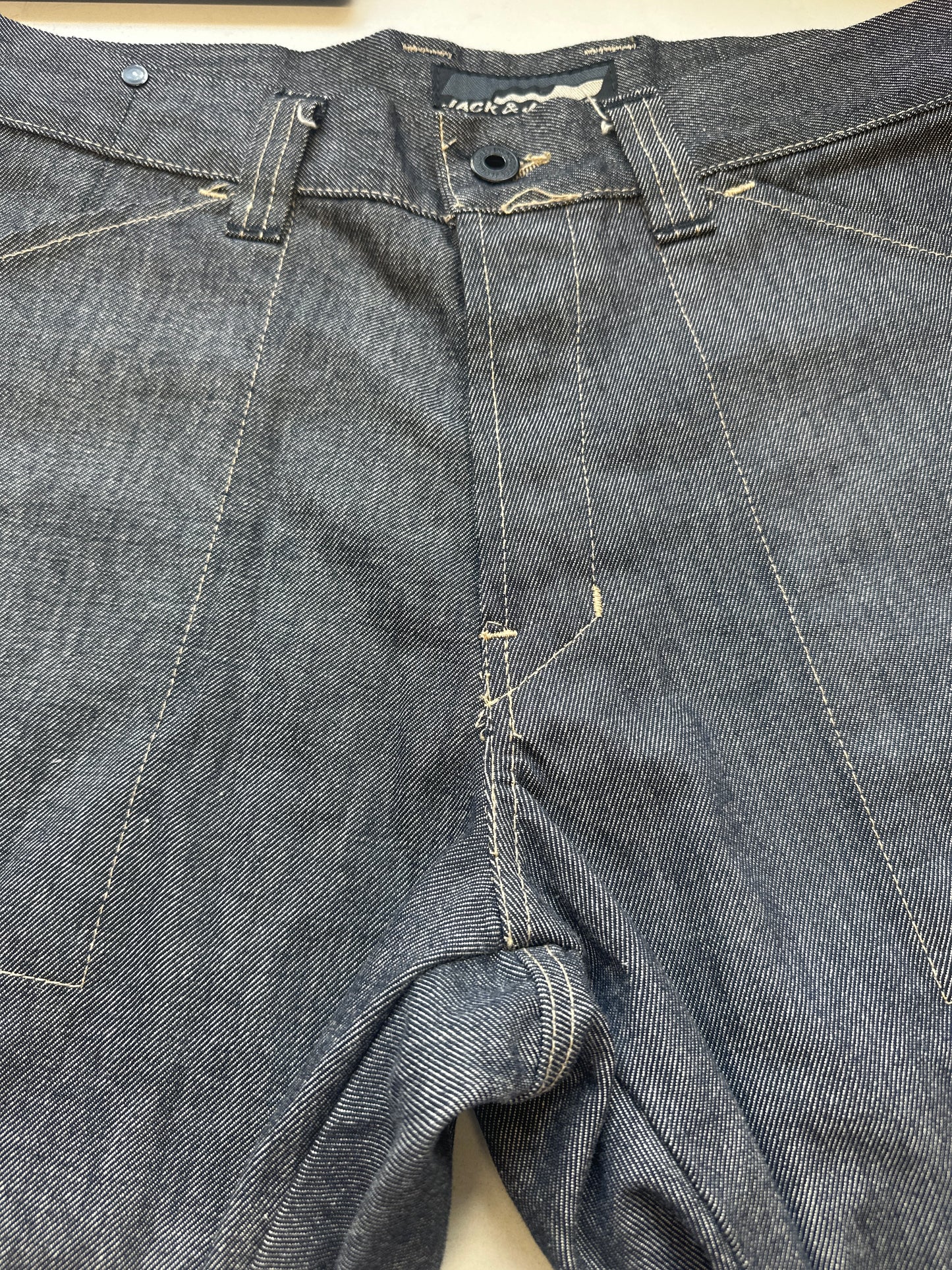 00s baggy 3/4 long denim short