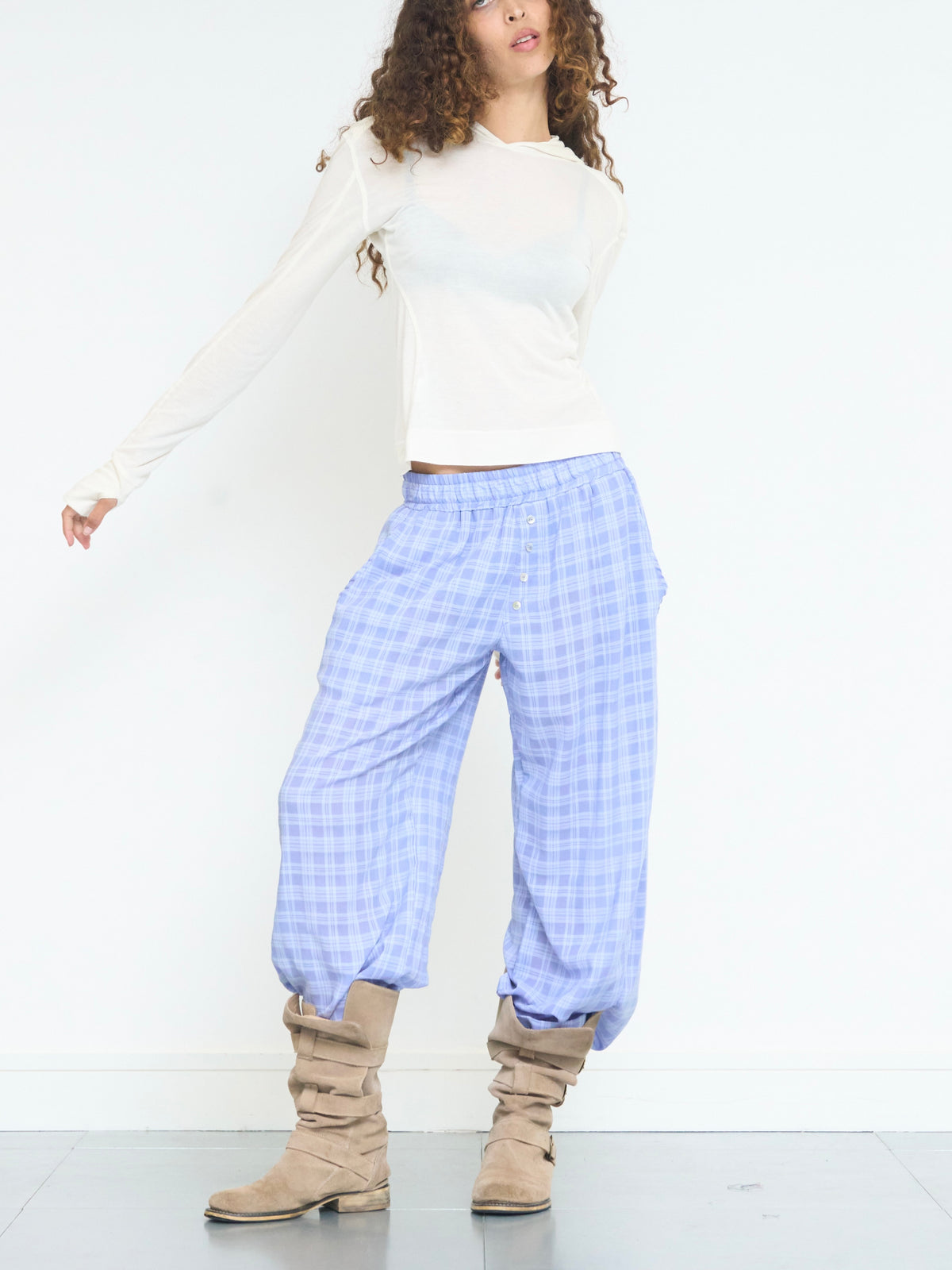 stevie trouser - periwinkle wool