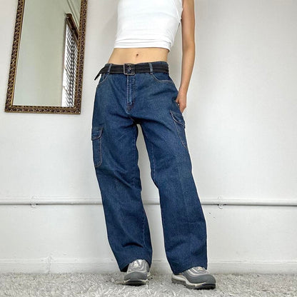 wide leg cargo jeans