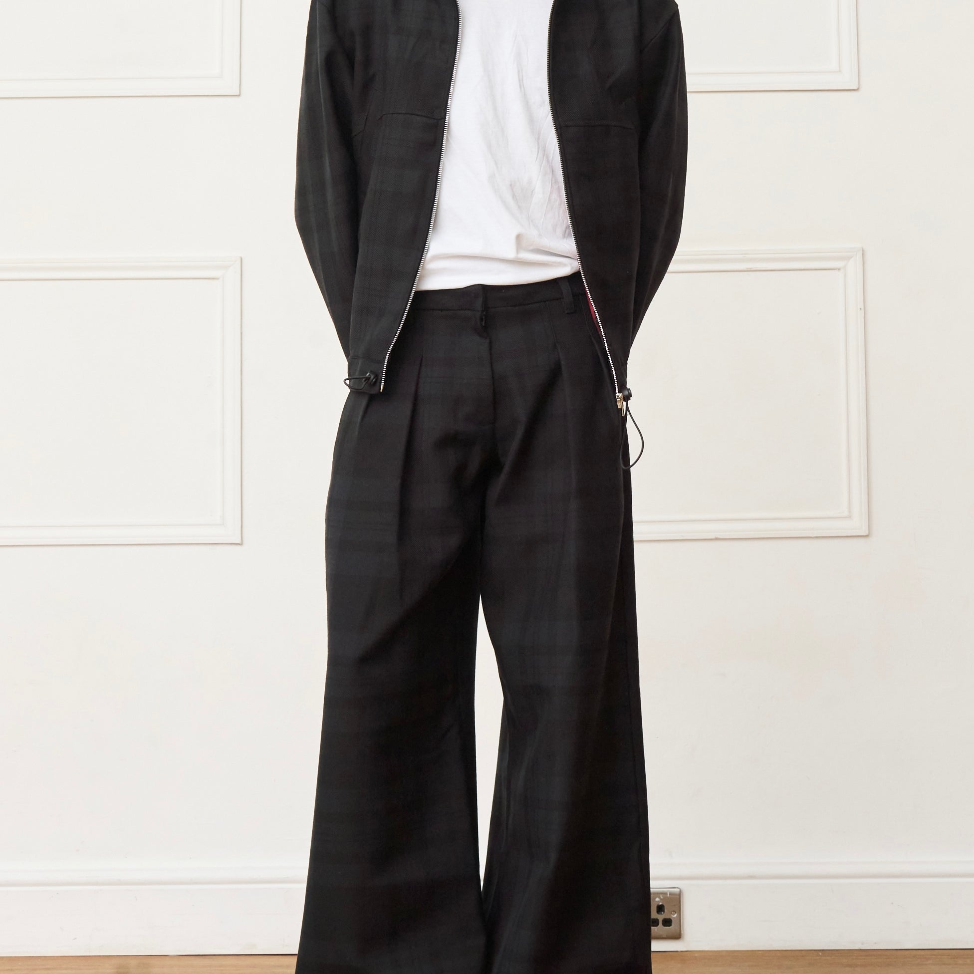 parker trouser - black wool