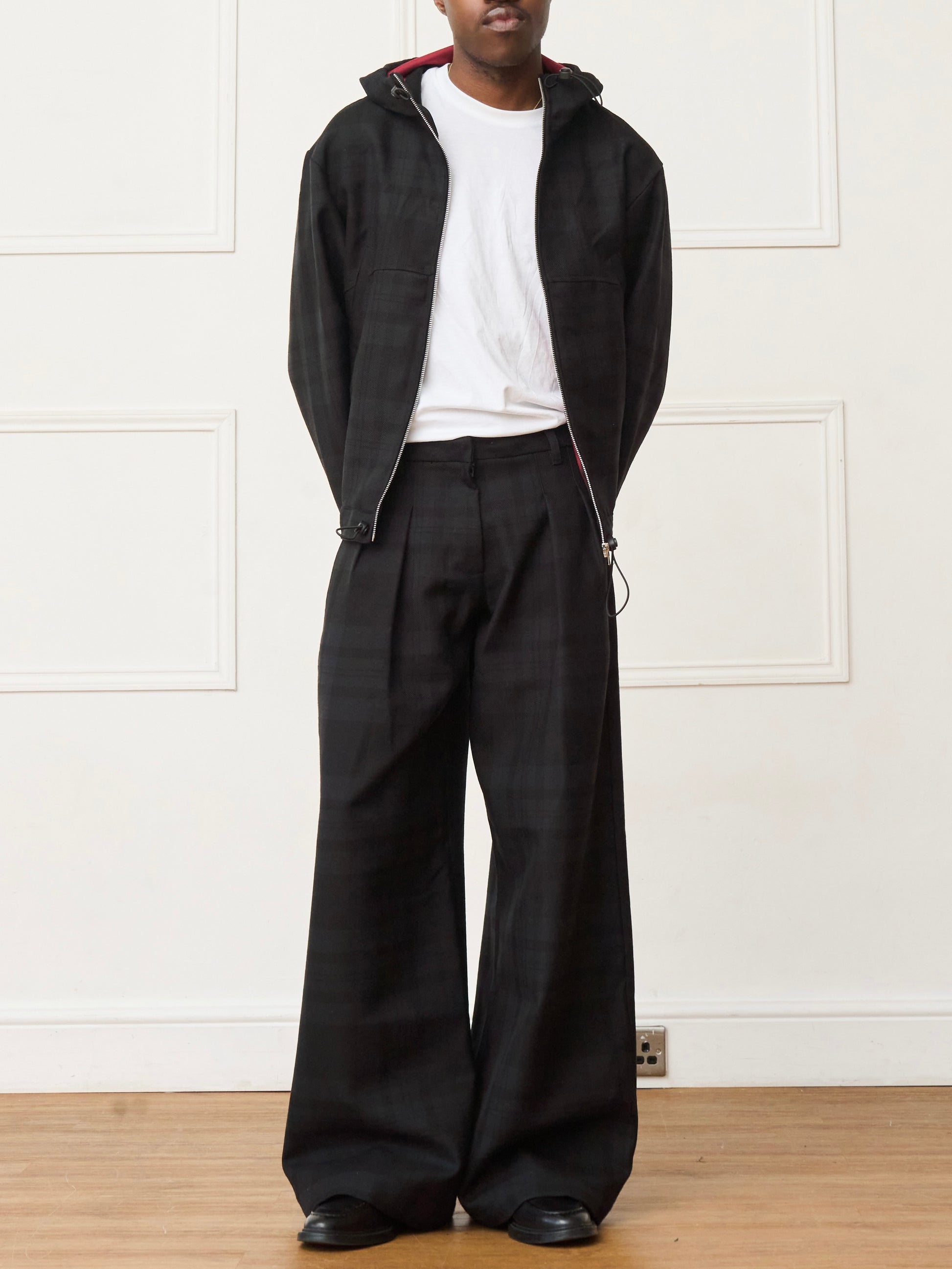 parker trouser - black wool