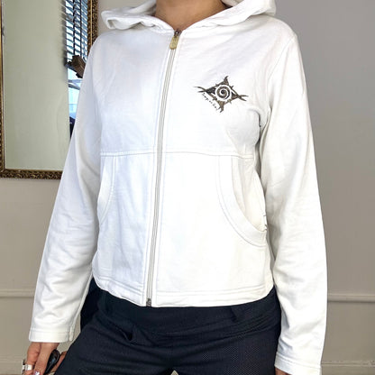 2000's scorpion bay white zip up hoodie