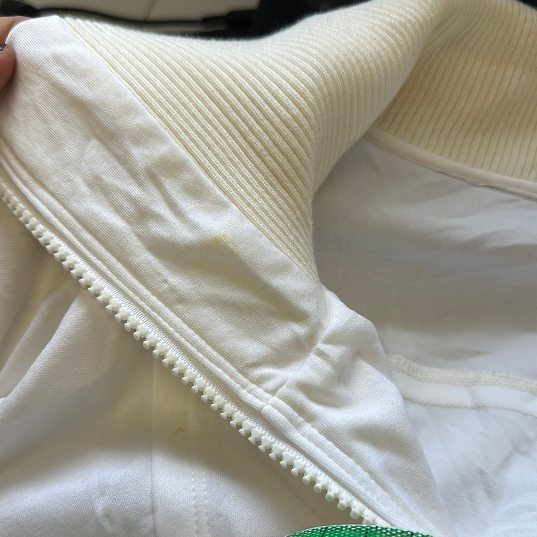 burberry white zip up jacket